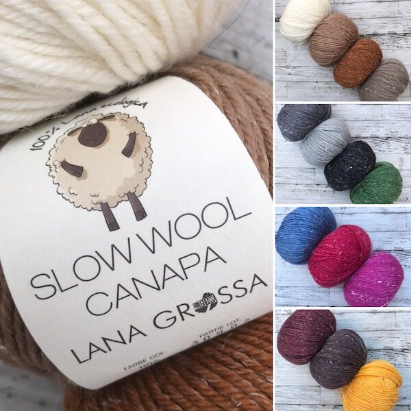 7,90€/100g  Slow Wool Canapa 50g Lana Grossa Ökologisches Garn Fb.13 Burgund 